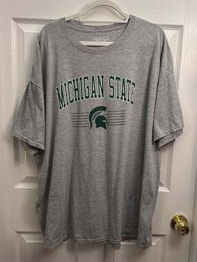 Profile varsity, Michigan State Spartans Men’s Heather Grey Logo T-Shirt 3XL